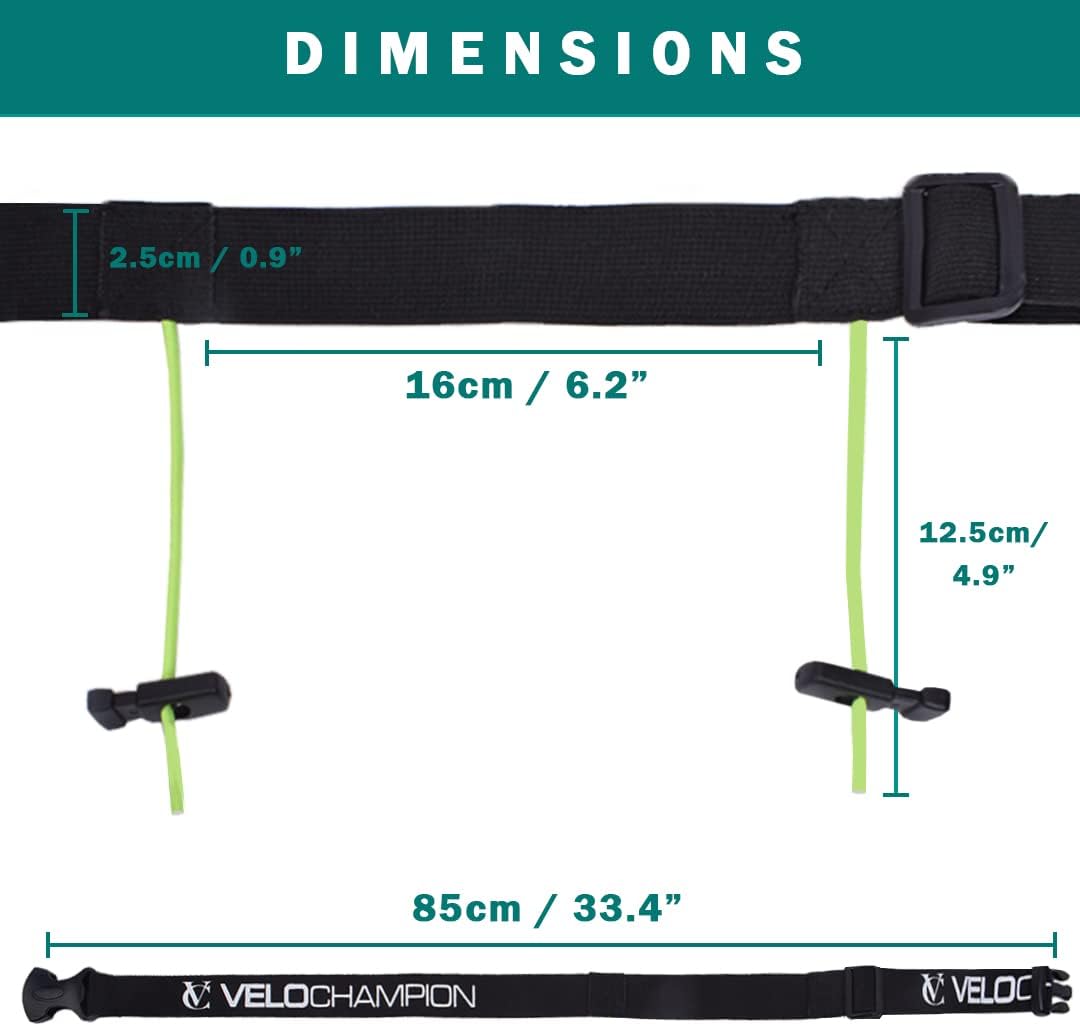 VeloChampion Running, Triathlon, Marathon Number Belt. No pins Needed. - Stretch Fit & Comfortable. No Pins Needed - Image 6
