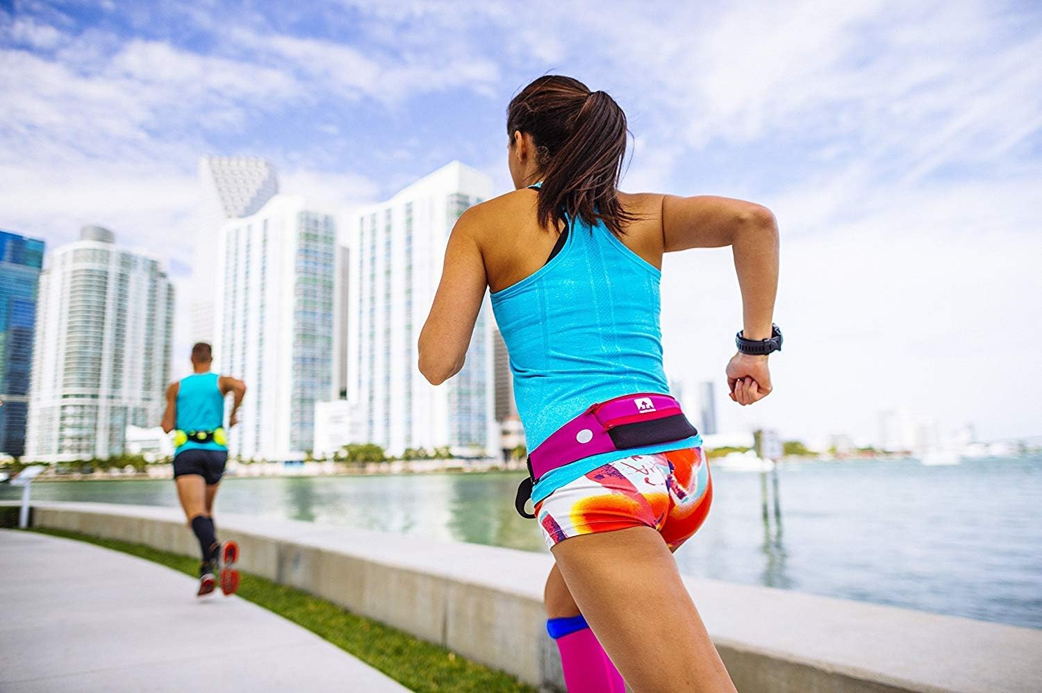 NATHAN Running Belt Waist Pack 5K with Reflective Detail, Zippers and Adjustable Pouch Strap - Runners Fanny Pack - Bounce Free Pouch, Ultra-Lightweight Neoprene - Fits all Phones (iPhone, Android, Windows) - For Men and Women - Running, Biking, Hiking, CrossFit, Workout - Image 5