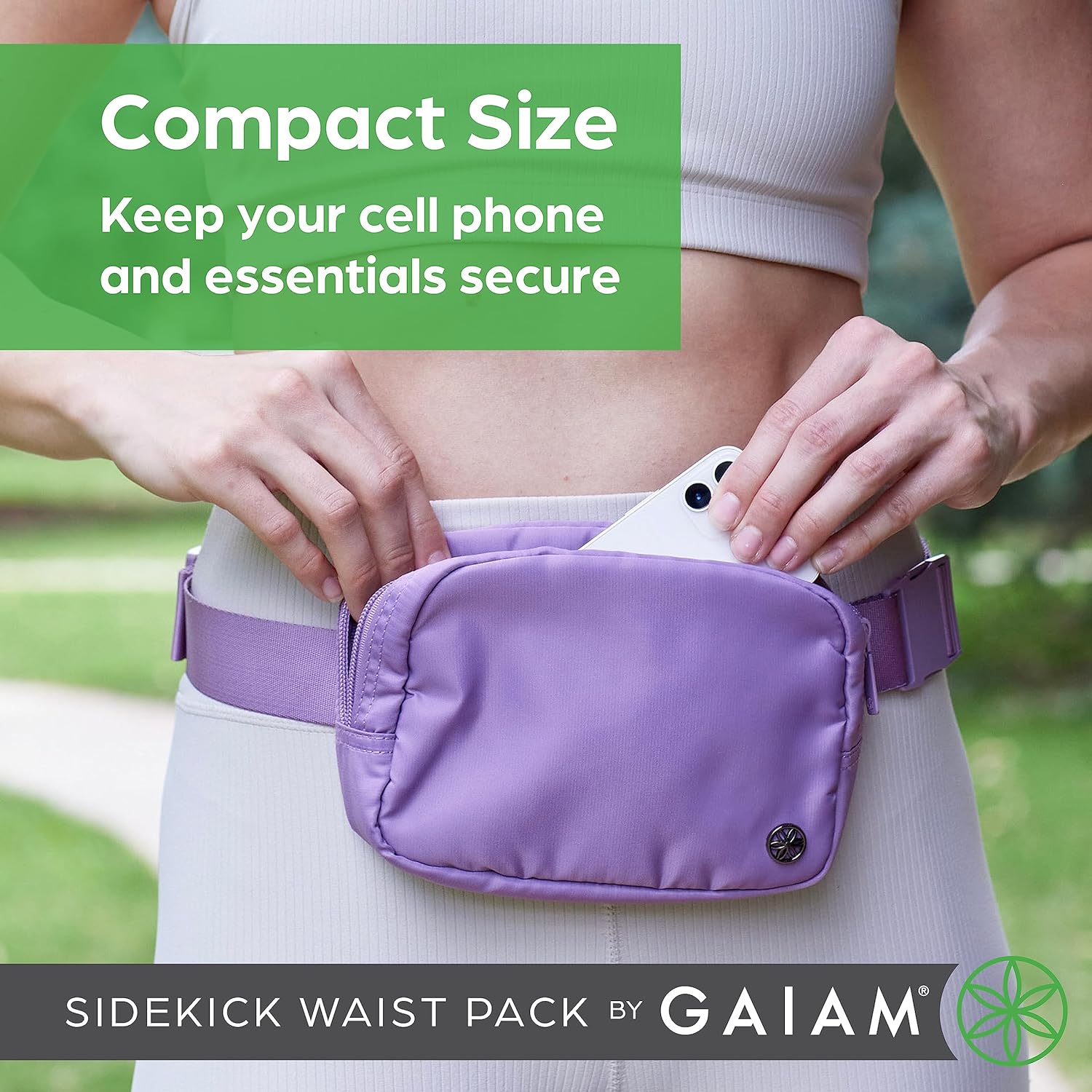 Gaiam Sidekick Waist Pack - Storage Belt Bag for Women And Men - Adjustable Belt With Lightweight Pouch For The Gym & Studio - Image 6