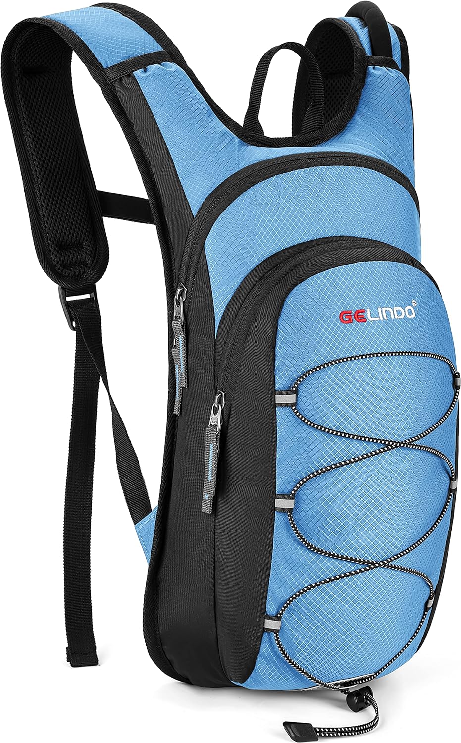 Gelindo Water Backpack Hiking Hydration Pack, Insulated Hydration Backpacks with 2L BPA Free Water Bladder for Men, Women