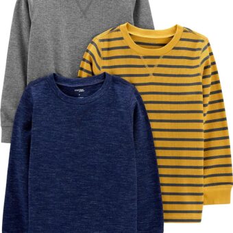 Simple Joys by Carter's Boys' Thermal Long-Sleeve Shirts, Pack of 3