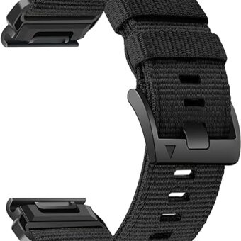 Abanen Rugged Nylon Watch Bands for Garmin Fenix 7X / Fenix 6X / Fenix 5X/Enduro 2, Quick Fit 26mm Adjustable Woven Nylon Sports Wrist Strap with Stainless Steel Clasp for...