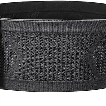 Adorila Slim Running Belt, Hidden Running Belt Fanny Pack for Men Women, Travel Running Waist Belt for Money and Passport (Black, X-Large)