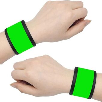 AMNQUERXUS LED Glow Slap Bracelets Light Up Wristbands Flashing Arm Wrist Bands High Visibility Safety Gear Lights for Cycling Walking Running Concert Camping Outdoor Sports,...