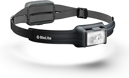 BioLite, HeadLamp 800 Pro, 800 Lumens, Ultra-Lightweight & USB Rechargeable with 8 Light Modes, Midnight Grey