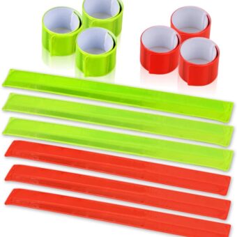 Cozihom Reflective Bands, Reflective Slap Bracelet, Reflective Wristband High Visibility Reflectors, for Night Run, Night Cycling, Night Working