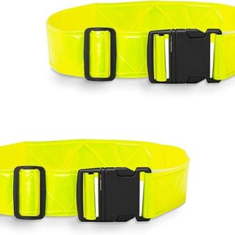 DASHGLOW - 2-4 Pack - Reflective Glow Belt Safety Gear, Pt Belt, for Running Cycling Walking Marathon Military
