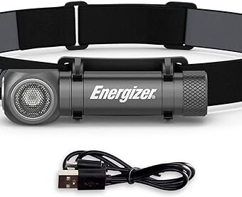 ENERGIZER LED Headlamp Rechargeable X1000, Ultra Bright IPX4 Water Resistant Head Light, 1000 Lumen Turbo Mode, Headlamp for Outdoors, Power Outage...