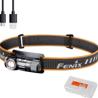 Fenix HM50R v2.0 Headlamp, 700 Lumen USB-C Rechargeable Lightweight with White/Red Light, with Lumentac Organizer