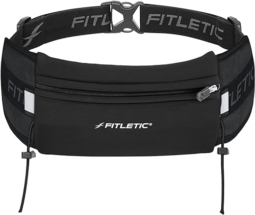 Fitletic Ultimate I Race Running Belt for Triathlons, Marathons – Water Resistant, Lightweight, Low Profile & Patented No Bounce- For Men & Women –– Ultra-Soft Dual Adjust Waist...