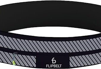 FlipBelt Zipper Running Belt | Fitness and Running Fanny Pack for Women and Men | Non Chafing Waist Band Pack for Phone Keys Money | Moisture Wicking Storage Belt | USA Company