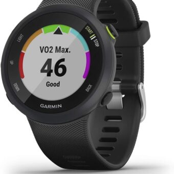 Garmin 010-02156-05 Forerunner 45, 42mm Easy-to-use GPS Running Watch with Coach Free Training Plan Support, Black