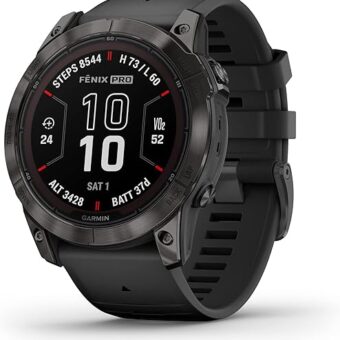 Garmin fDnix 7X Pro Sapphire Solar, Multisport GPS Smartwatch, Built-in Flashlight, Solar Charging Capability, Black