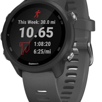 Garmin Forerunner 245, GPS Running Smartwatch with Advanced Dynamics, Slate Gray