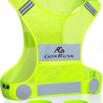 GoxRunx Reflective Vest Running Gear,Lightweight Reflective Safety Vests with Arm Bands