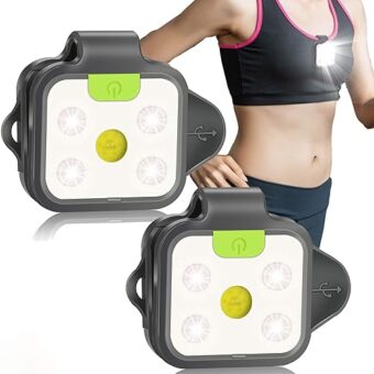 innofox Running Light, 2Pack Reflective Safety-Light for Runners, Rechargeable LED Light, Clip On Running Lights with Runners and Joggers for...