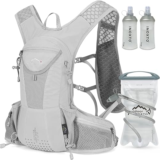 IX INOXTO Hydration Pack Backpack, Lightweight Water Backpack with 2L Leakproof Hydration Bladder Daypack for Men Women,Running Hydration Vest for Outdoor Trail Running Hiking...