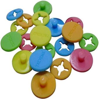 Jingyi E-commerce 20 Pcs Running Bib Clips Fixing System Race Number Buckle Marathon Number Buckle Fasteners/Holders, Random Color