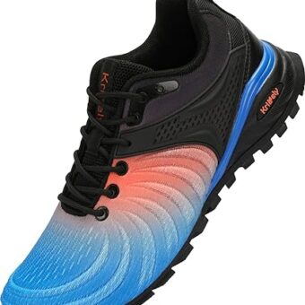 Kricely Men's Walking Shoes Breathable Lightweight Fashion Sneakers Non Slip Sport Gym Jogging Trail Running Shoes