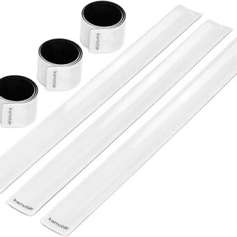 kwmobile 6X Reflective Tape - Reflective Band Snap Bracelet Set - Reflector Band for Arm Leg - Party Accessory - Decorative Outerwear