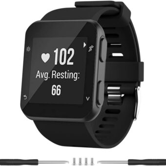 Meifox Compatible with Garmin Forerunner 35 Band,Solf Silicone Replacement Bands for Garmin Forerunner 35 Watch