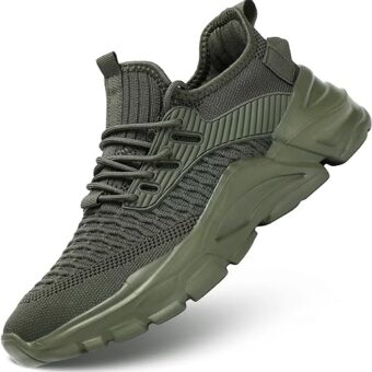 Men's Slip on Walking Shoes Tennis Running Sneakers Lightweight Breathable Casual Soft Sole Comfort Work Gym Trainers