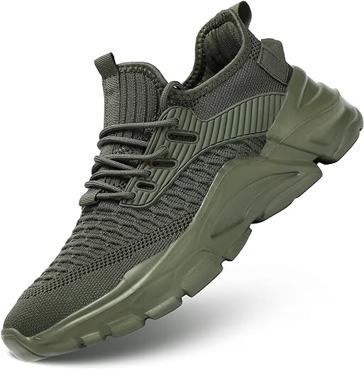 Men's Slip on Walking Shoes Tennis Running Sneakers Lightweight Breathable Casual Soft Sole Comfort Work Gym Trainers