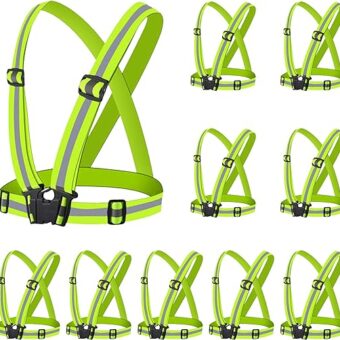 Miushion Reflective Vest - Running Vest Reflector, Reflective Running Vest with Safety Straps, High Visibility Reflector