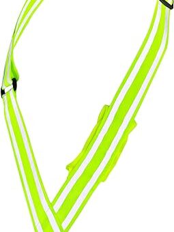 Navaris Reflective Sash - for Walking at Night, Cycling, Running - Reflector Gear with Pocket and Carabiner Clip for Men and Women - Yellow