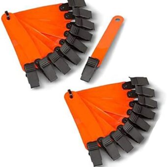 Orange Reflective Tree Marker (Pack of 20) 3” Hanging Trail Marking Reflectors, Trail Marking Tape, Trail Marking Ribbon, Trail Tape to Mark Trail, Highly Reflective Markers for...