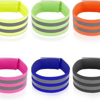 PEUTIER 12pcs Reflective Bands, Elastic Reflective Running Gear Reflective Wristbands for Arm Wrist Ankle Leg Accessories Outdoor Walking Accessories for Women and Men (Double...