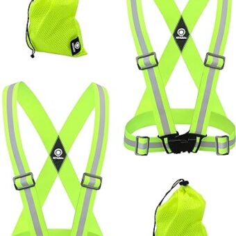 Safety Straps Reflective Vest for Running Hi Vis Suspenders Reflective for Men Women Safety Vests Strap Fully Adjustable