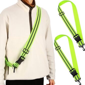 Saintrygo Reflective Sash Reflective Running Gear High Visibility Safety Reflective Sash Reflective Jacket Adjustable Reflective Sash for Walking Cycling at Night