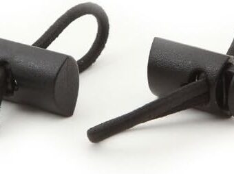 SPIbelt Race Bib Toggles, Attach to Race Bib for Marathons, 5k and 10k, Black (2 Pairs)