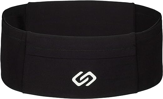 Sporteer VersaMod Running Belt, Workout Waist Pack, Travel Money and Passport Belt for Smartphones and Personal Items (X-Large, Black)