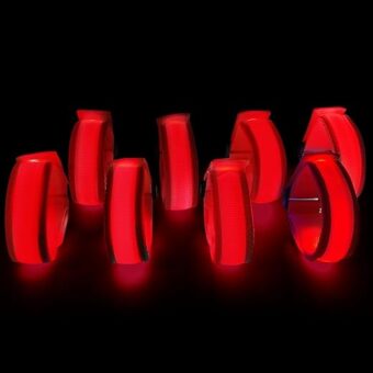 SZJMAO 8 Pack LED Bracelets Light Up Wristbands,Glow Flashing Wristbands Glow in The Dark Party Supplies for Party, Festivals, Sports, Camping,Night Events (Red)