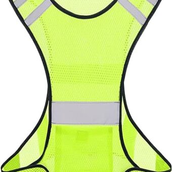 TCCFCCT Reflective Running Vest, High Visibility Running Gear with Large Pocket