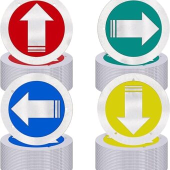 Trail Markers Reflective Trail Marker Pack Bright Trail Marking Reflectors for Hunting Hiking Driveway Camping Walking Backpacking Outdoors, Blue Green Red and Yellow