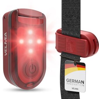 VELMIA Running Lights for Runners (2 Pack) for Maximum Safety Through Visibility I Clip On Strobe Reflective Running Gear for Runners, Dogs, Bike, Walking, LED Running Light,...