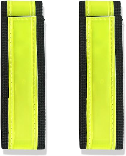 VINCITA Reflective Bands - Highly Visible Safety Reflective Bands for Cycling, Walking, Running, and Hiking - Suitable with Molle Webbing On Backpack (Pair of 2)
