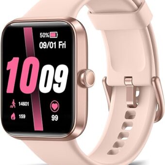 VRPEFIT Smart Watch for Men Women, Activity Fitness Tracker with Blood Oxygen Heart Rate Sleep Monitor, 1.69" DIY Full Touch Display smartwatch for iPhone Android Phone, 5ATM...