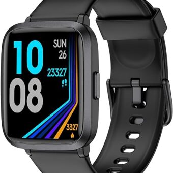 Fitness Tracker, Fitness Watch with Blood Oxygen, Blood Pressure & Heart Rate Monitor, Steps Calories Counter, Sleep Monitor, Pedometer 50 Meters Waterproof, Smart Watch for...