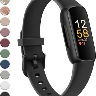 Meliya for Fitbit Inspire 3 Bands Women Men, Soft Silicone Adjustable Wristband Replacement Sport Straps Compatible with Fitbit Inspire 3 Fitness Tracker