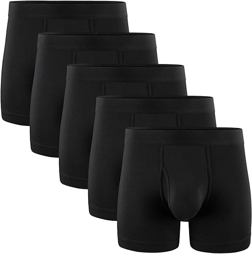 5Mayi Men's Underwear Boxer Briefs Cotton Regular Long Mens Boxer Briefs Underwear Men Pack S M L XL XXL