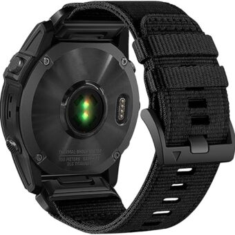 Abanen Upgraded Quick Fit 22mm Nylon Watch Bands for Garmin Fenix 7 / Fenix 6 / Fenix 5 / EPIX Pro 47mm, Adjustable Woven Webbing Sports Strap with Stainless Steel Clasp for...