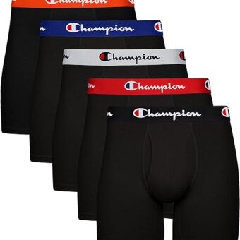 Champion Men's Boxer Briefs, Every Day Comfort Stretch Cotton Moisture-Wicking Underwear, Multi-Pack