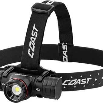 Coast® XPH34R 2075 Lumen USB-C Rechargeable-Dual Power LED Headlamp withPURE Beam® Twist Focus™ and Magnetic Base