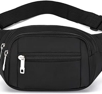 DAITET Crossbody Fanny Pack for Men&Women,Large Waist Bag & Hip Bum Bag with Adjustable Strap for Outdoors Workout Traveling Casual Running Hiking Cycling