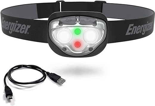 Energizer Rechargeable LED Headlamp Pro400, IPX4 Water Resistant, High-Powered Bright LED, Multiple Light Modes, Best Headlight for Camping, Running, Outdoors, Emergency Light,...