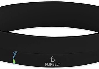 FlipBelt Zipper, Black, Medium